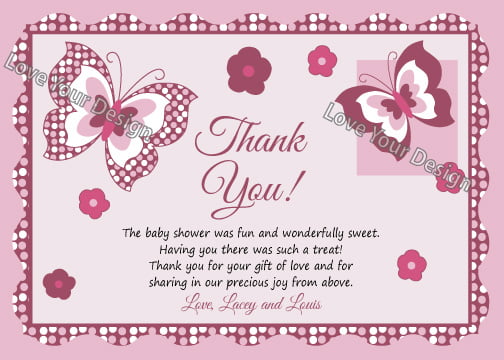 baby shower thank you wording ideas