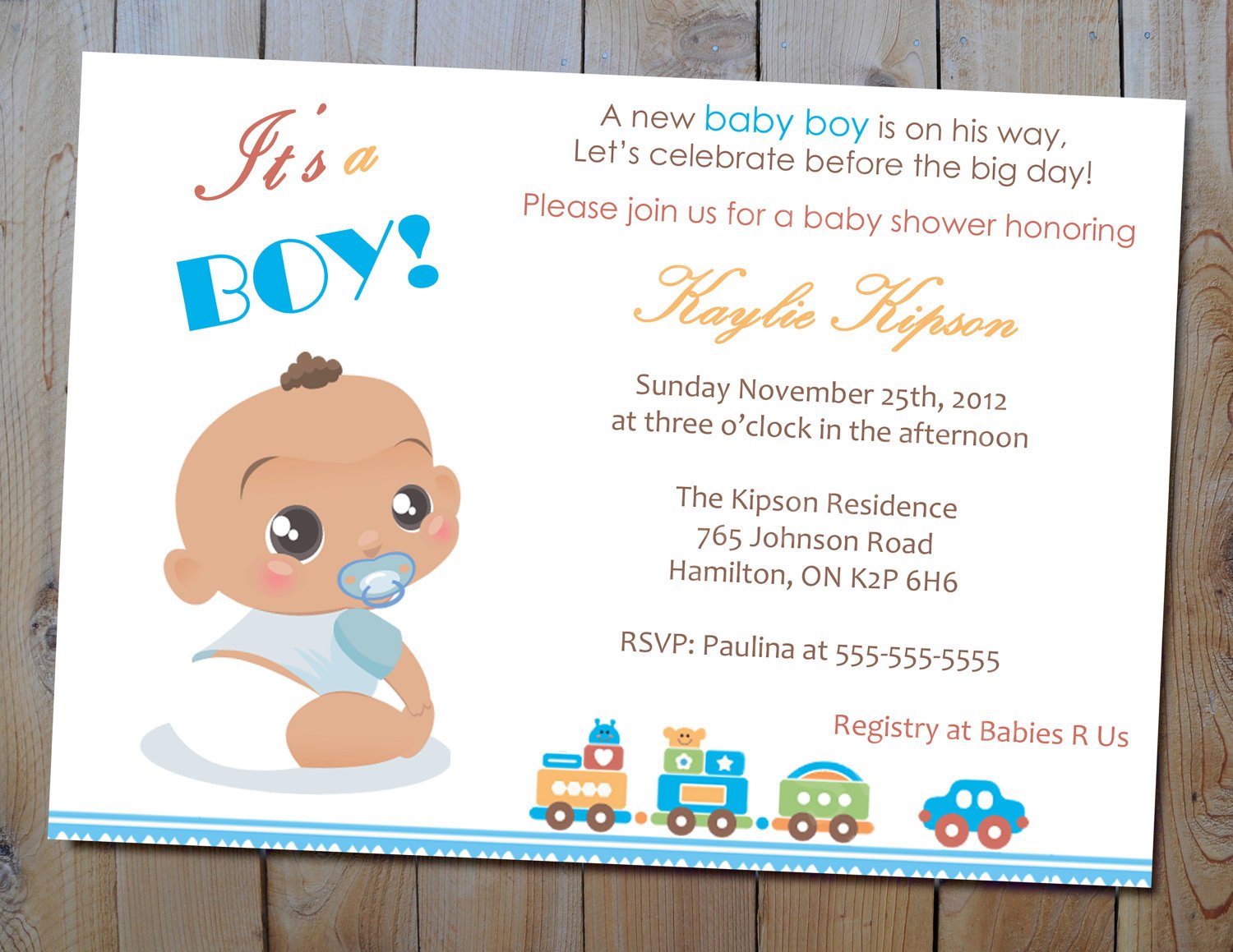 Baby Boy Invitation Wording Ideas 2