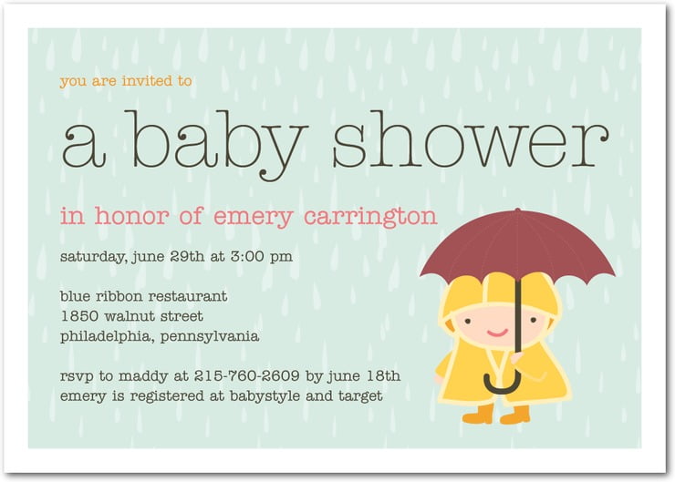 target baby shower invitations