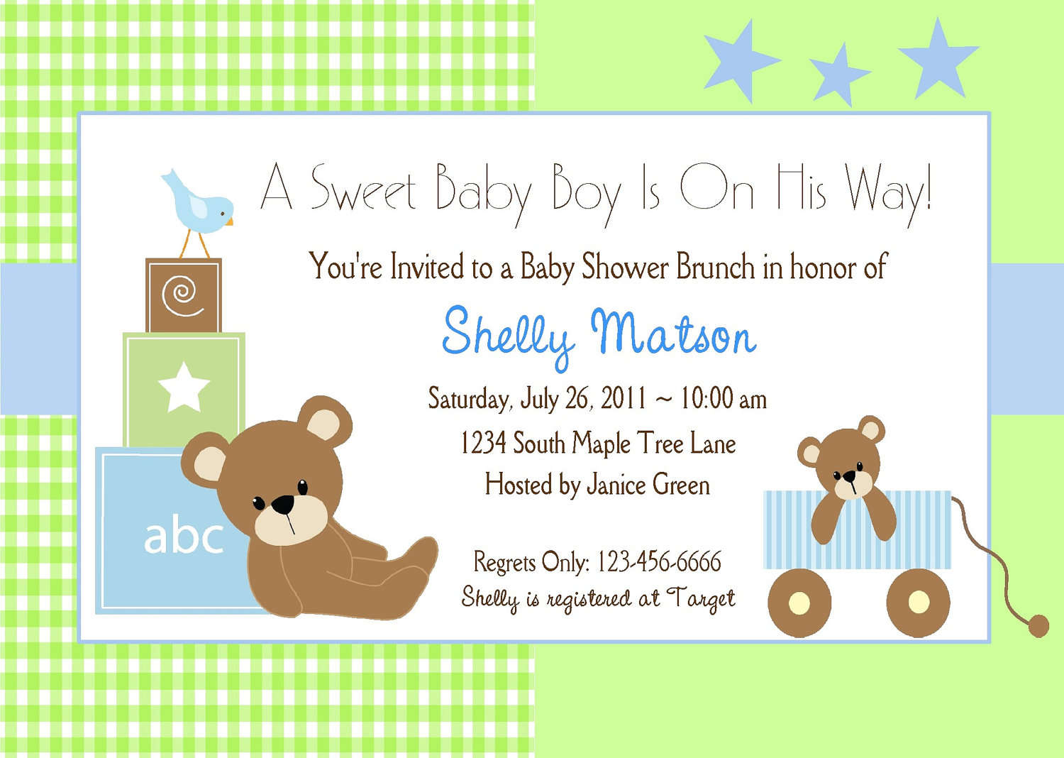 Cute Free Printable Baby Shower Invitations