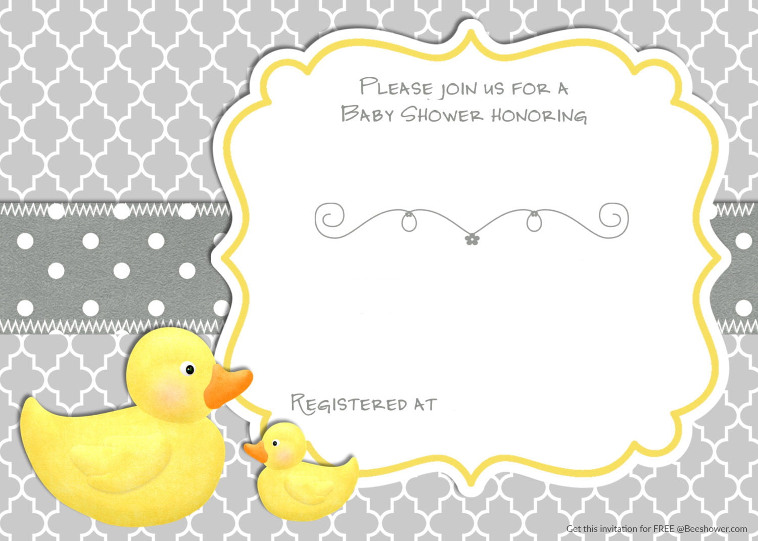 Free Printable Duck Baby Shower Invitations