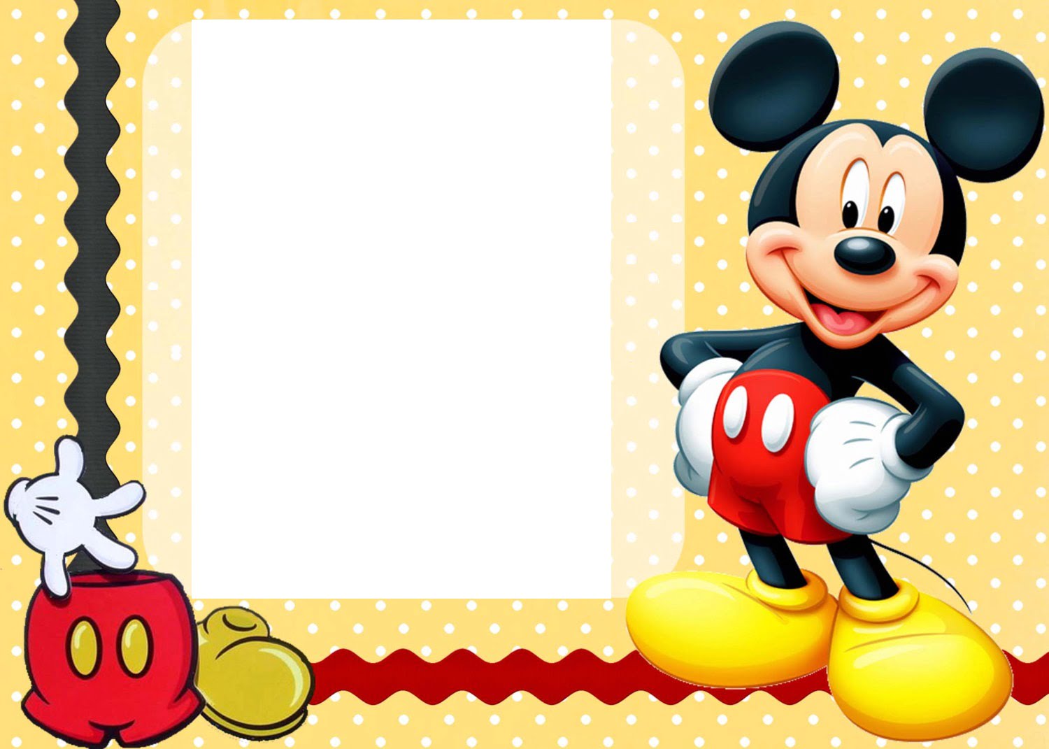 Mickey Mouse Clubhouse Birthday Party Invitations FREE Printable Baby Shower Invitations Templates