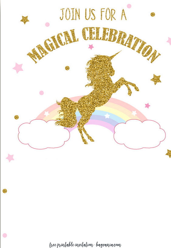 33 free printable unicorn baby shower invitation