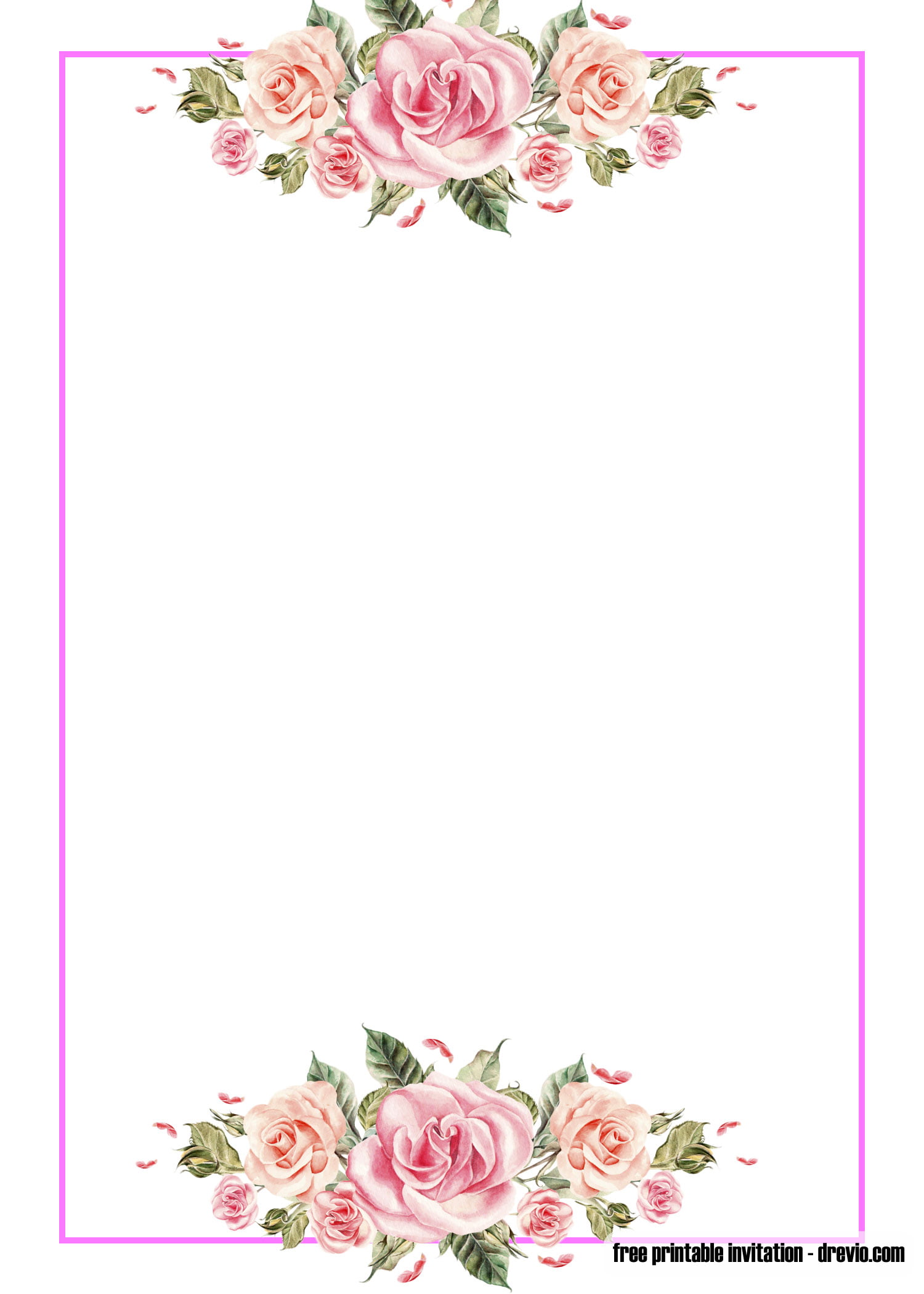 Free Printable Floral Invitation Template