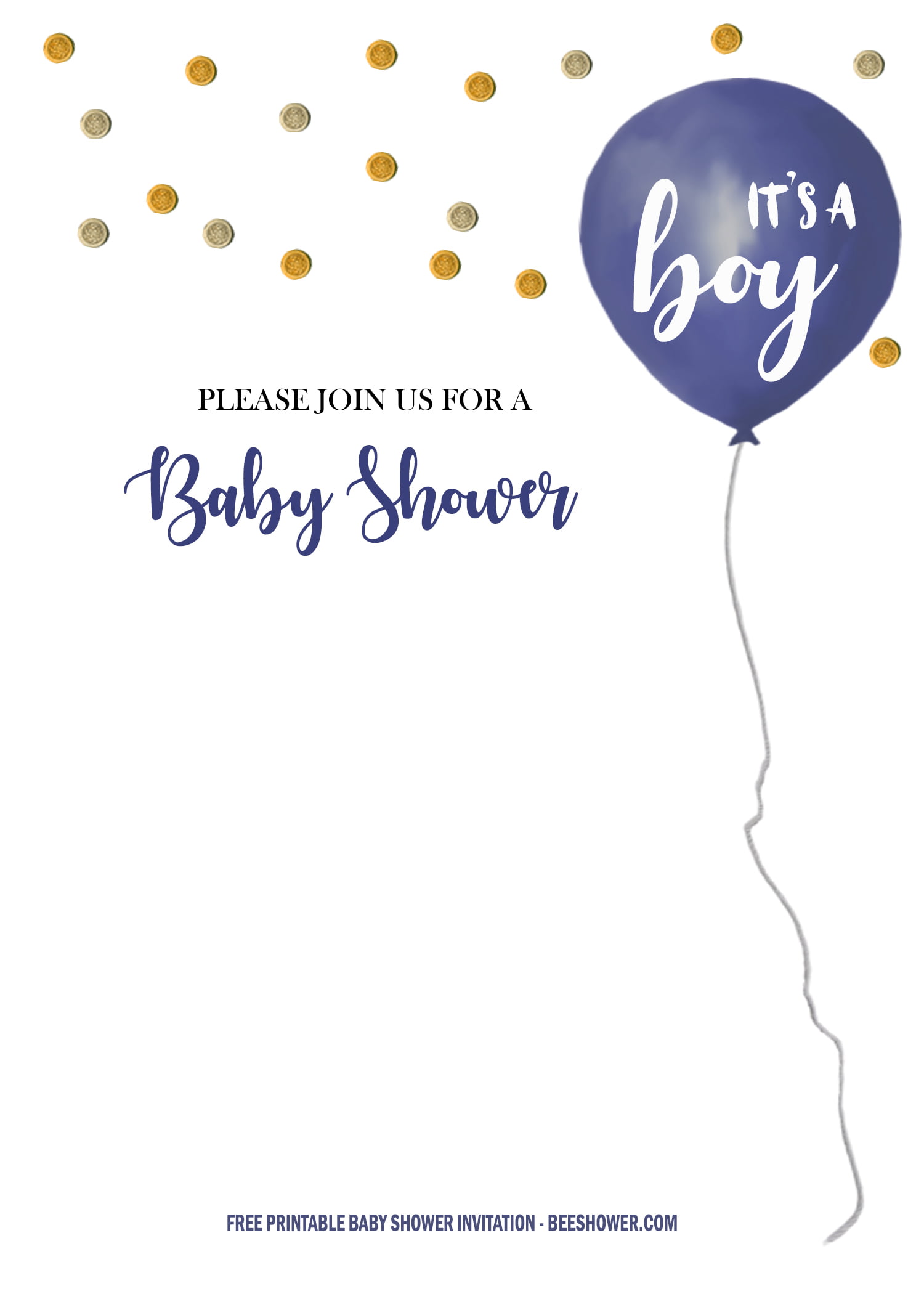 FREE It s A Boy Baby Shower Invitation Templates FREE Printable Baby