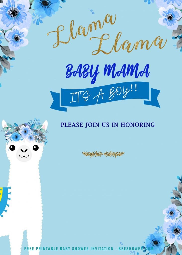 12 FREE Printable Llama Invitation Templates | FREE Printable Baby