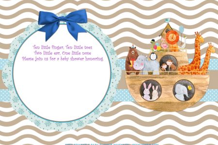 Free Printable Noah S Ark Baby Shower Invitation Templates Free