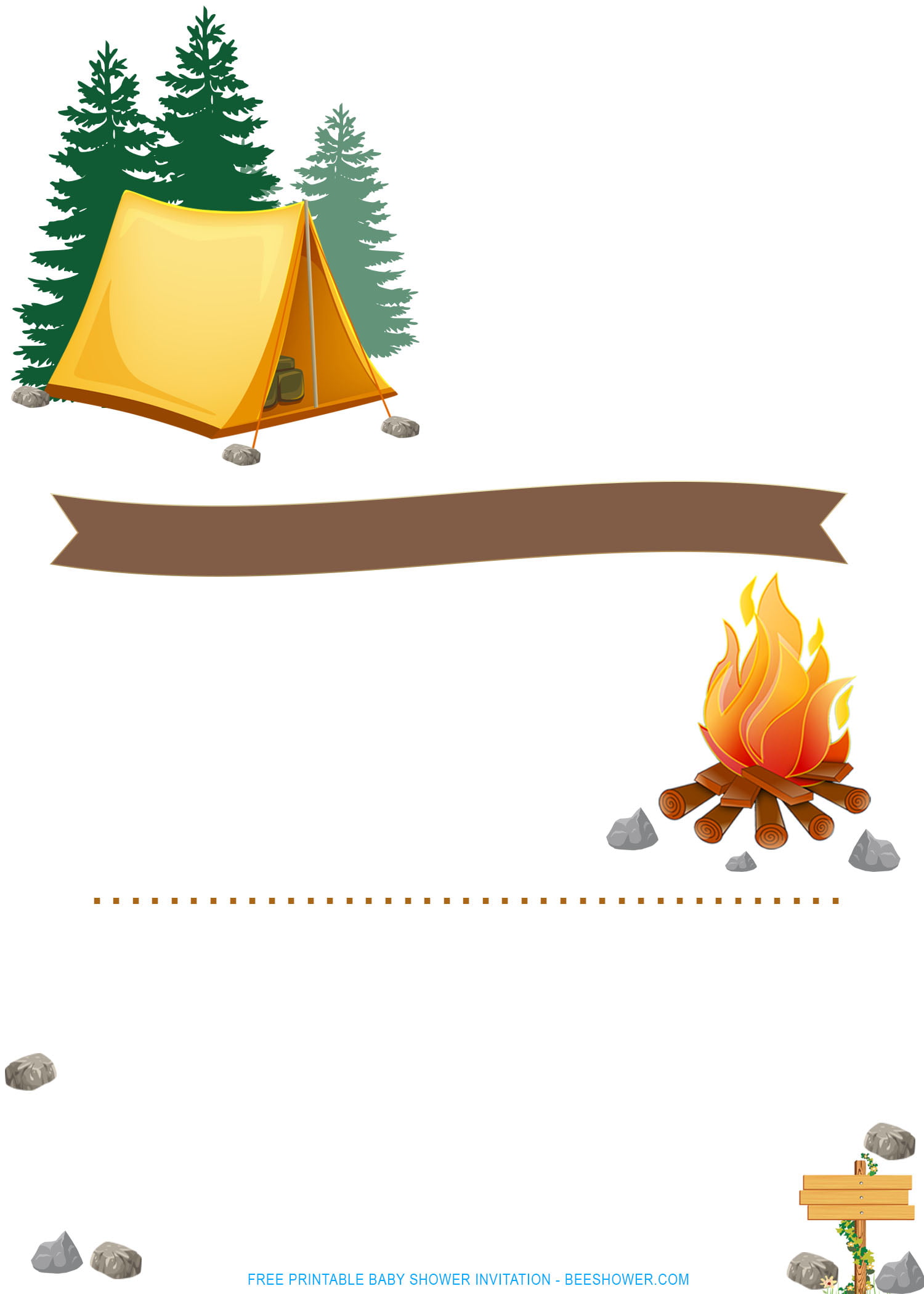 Camping Party Invitations Free Printable - Printable Word Searches