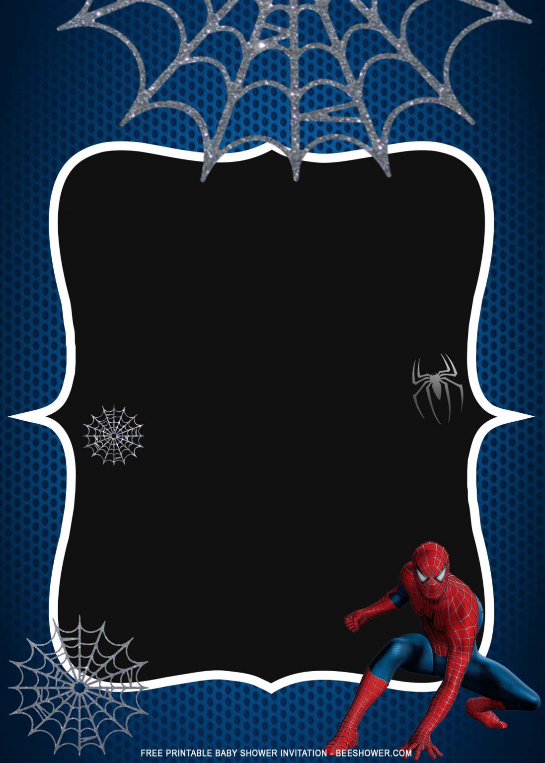 (FREE Printable) – Spiderman Baby Shower Invitation Templates | FREE