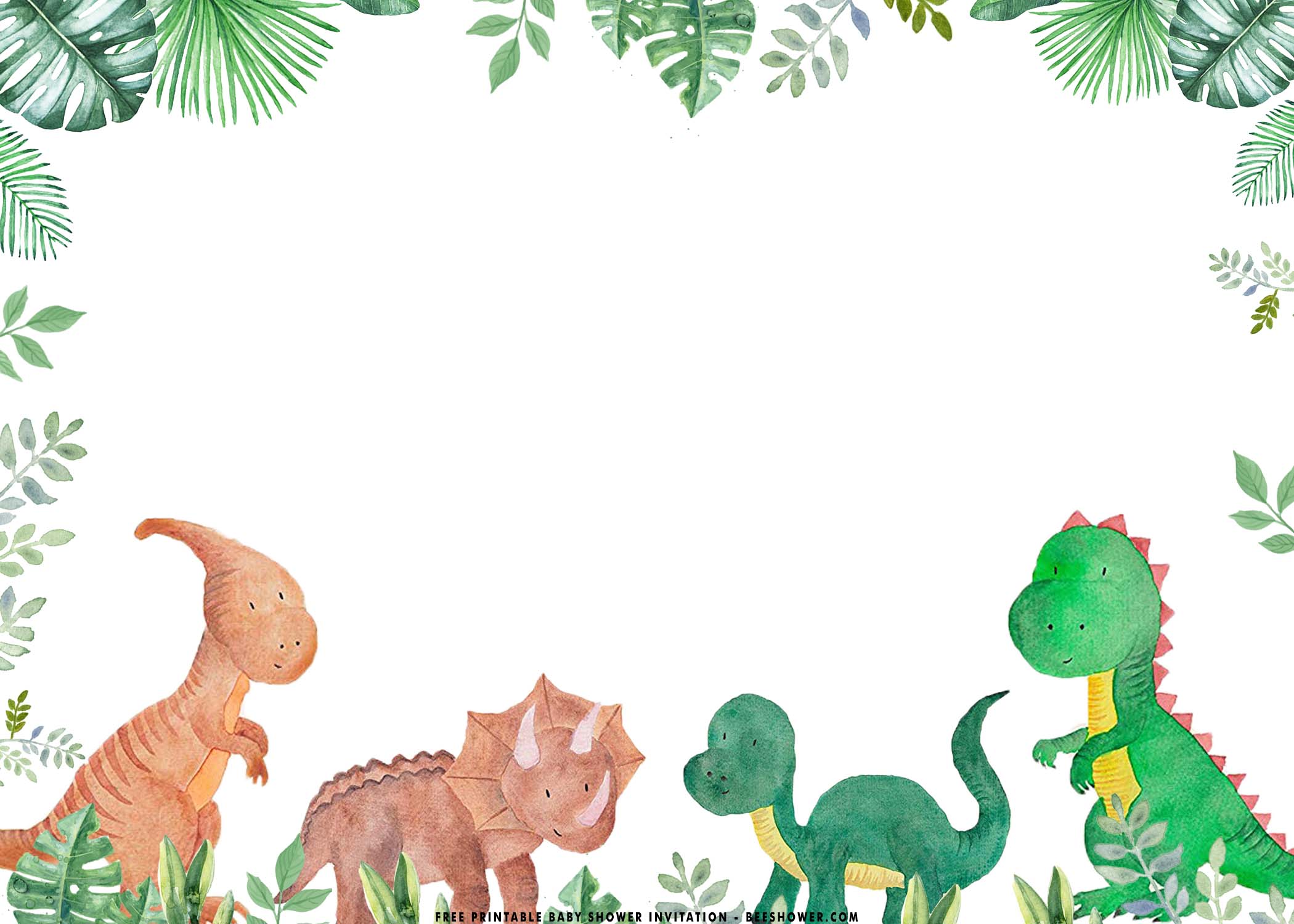 Free Printable Dinosaur Invitation Template Printable Templates