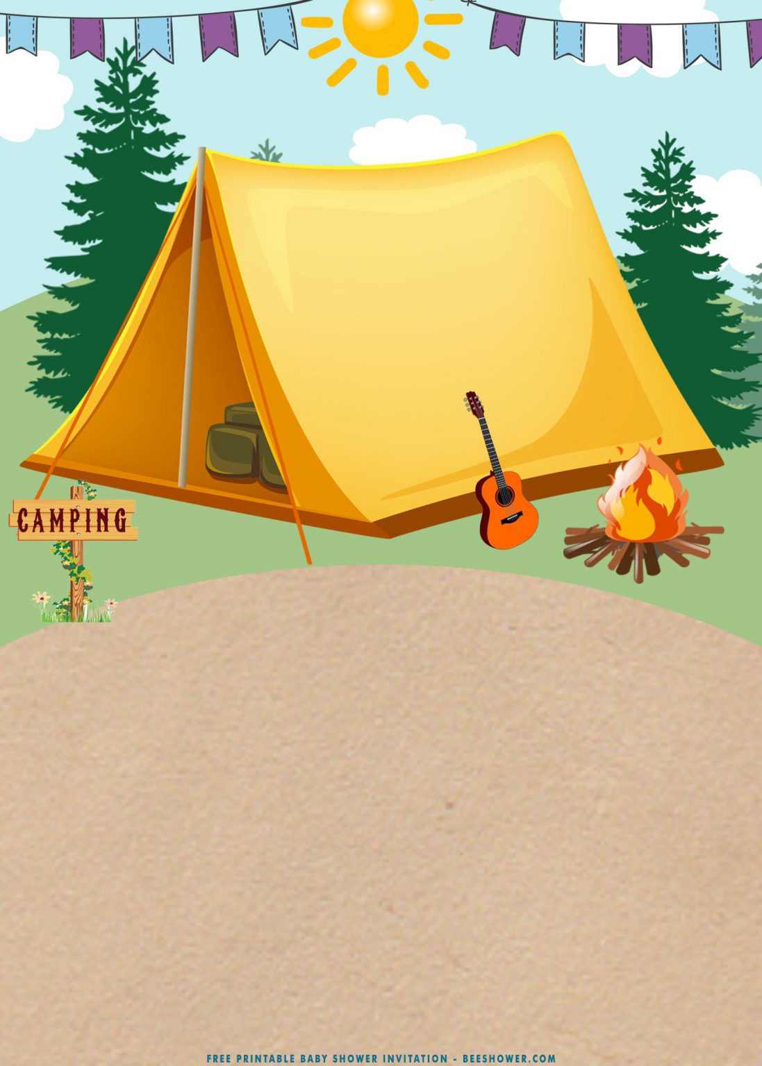 Camping Invitation Template Printable Word Searches