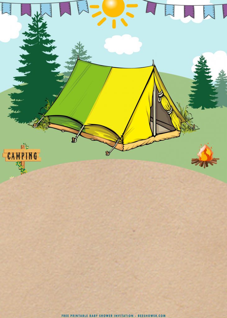 (FREE Printable) – Backyard Camping Birthday Party Invitation Templates