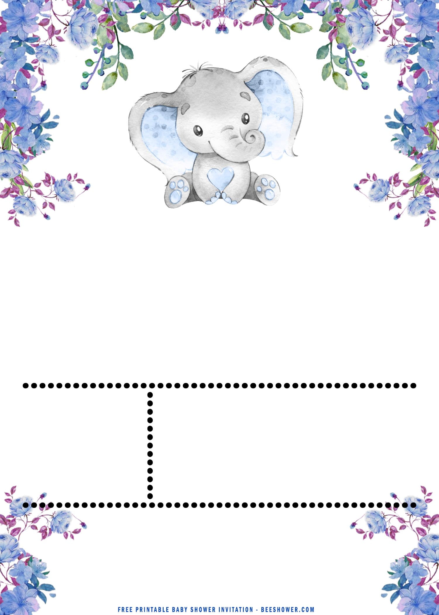 Free Printable Baby Shower Invitations Elephant Theme