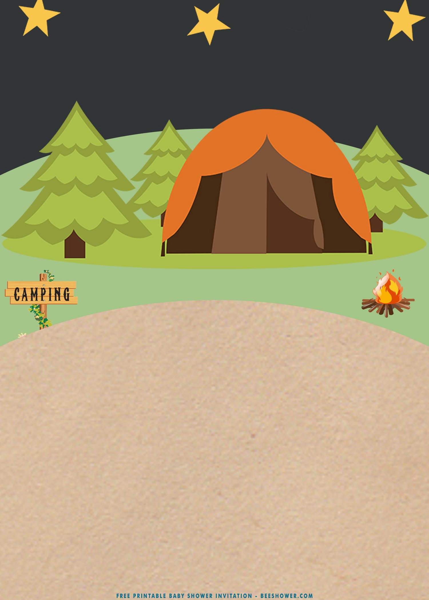 Camping Party Invitation Templates Free