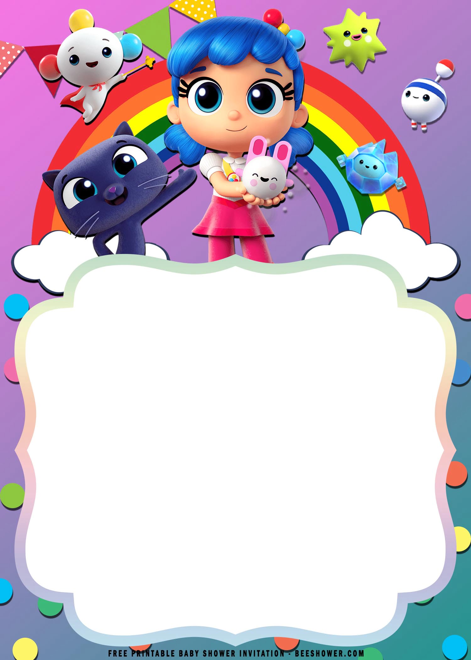 (FREE Printable) – True And Rainbow Kingdom Birthday Invitation ...