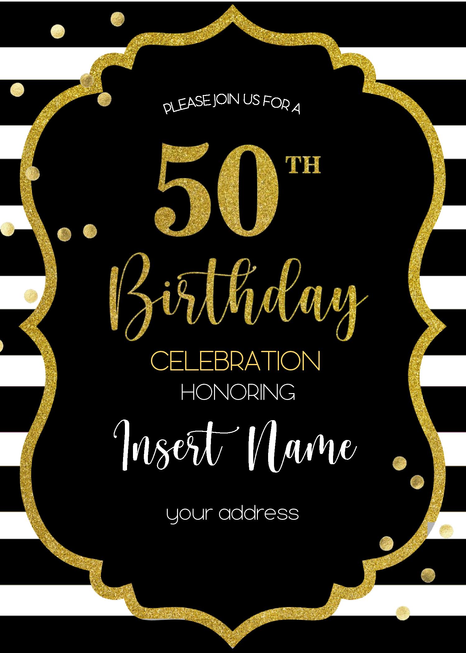 50th Birthday Printables Printable Templates