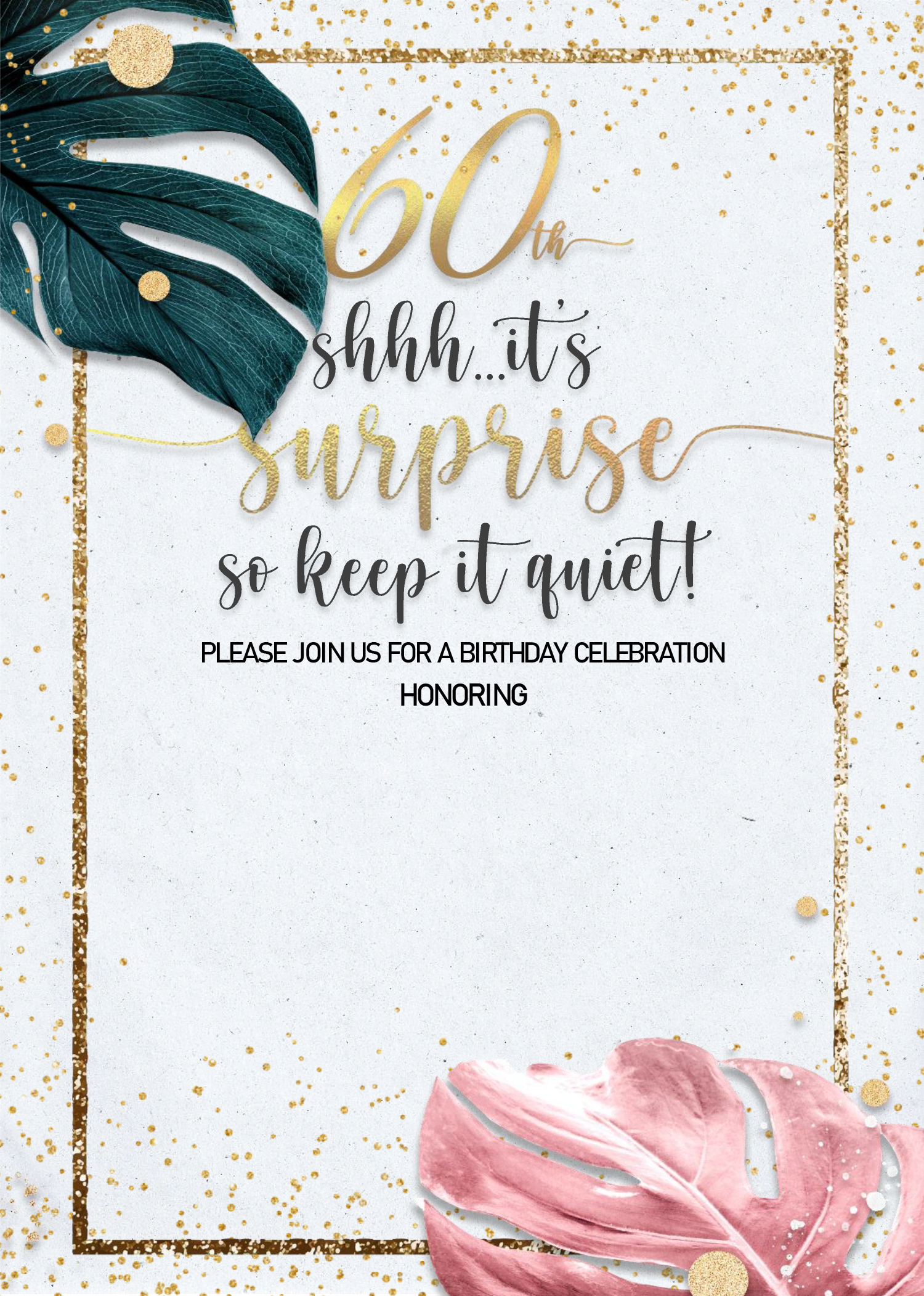 60th birthday party invitations free downloadable templates