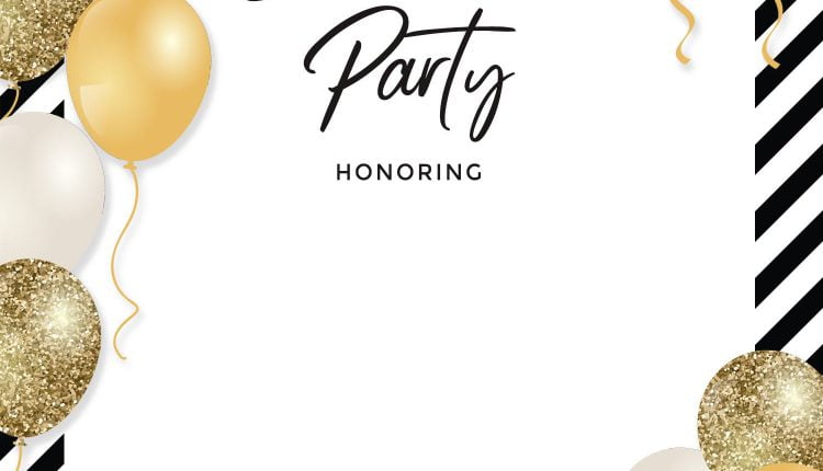 7+ Stunning Pristine White And Gold Balloons Birthday Invitation ...