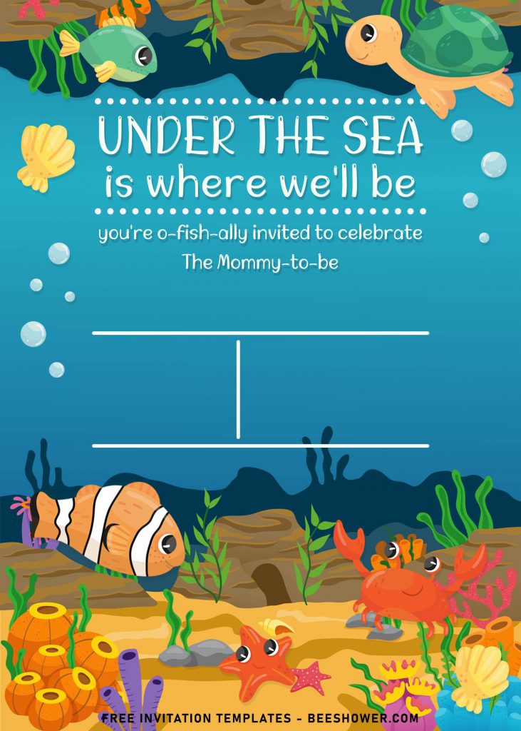 9+ Under The Sea Themed Birthday Invitation Templates | FREE Printable