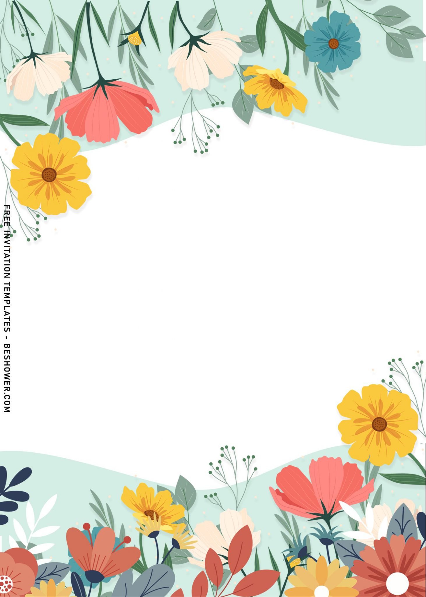 8 Spring Flowers Birthday Invitation Templates For Your Memorable Spring Celebration FREE